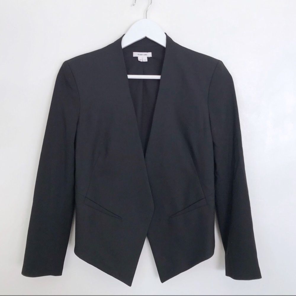 HELMUT LANG BLAZER JACKET CROP ASYMMETRICAL XS